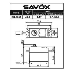 Savox Standard Digital Servo SG-0351